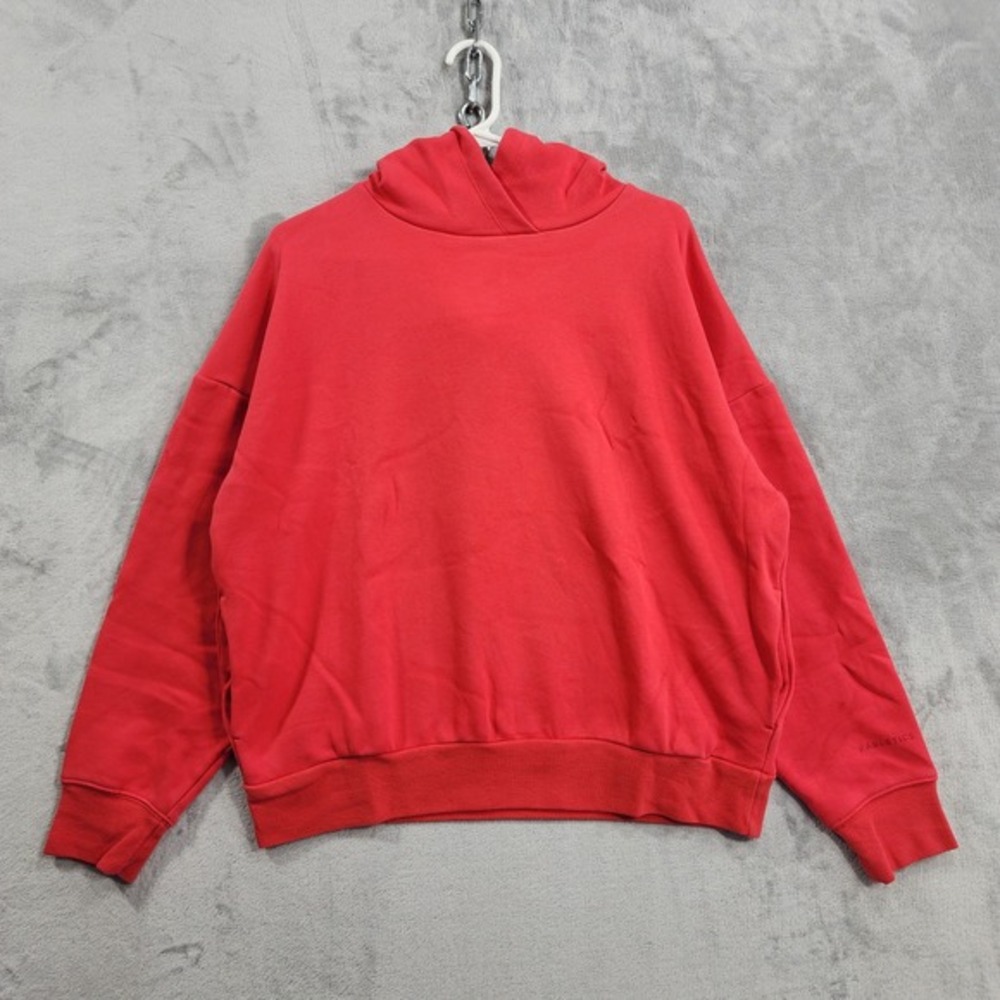 Fabletics Eco Go-To Hoodie Size S Red Strawberry Pockets Pullover Athleisure Gym